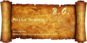 Meila Orgona névjegykártya